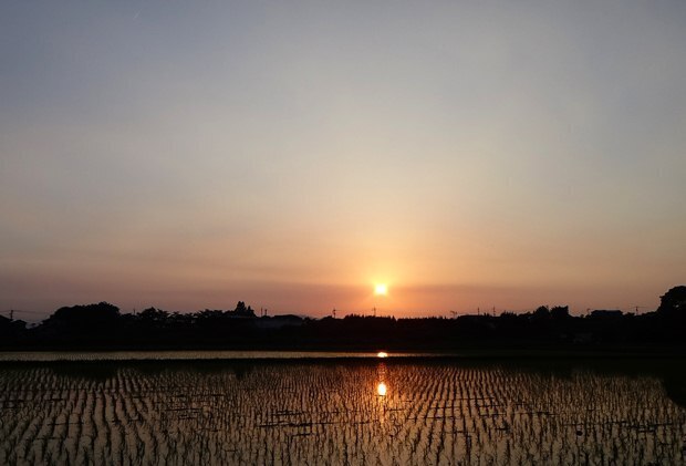 1　夕日の時間に出発.JPG