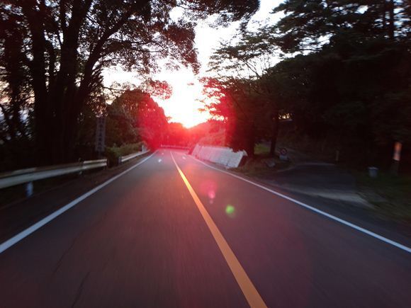 にゃんこ峠で夕日です.JPG